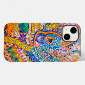 Psychedelic Cat, Louis Wain Case-Mate iPhone Case (Rückseite (Horizontal))