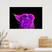 Psychedelic Cat Poster (Küche)