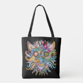 Psychedelic Cat Totbag Tasche (Rückseite)