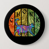 Psychedelic Cat - Trippy Feline Art Button (Vorderseite)