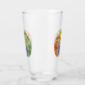 Psychedelic Cat - Trippy Feline Art Glas (Links)