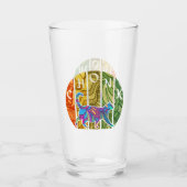 Psychedelic Cat - Trippy Feline Art Glas (Vorderseite)