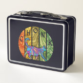 Psychedelic Cat - Trippy Feline Art Metall Brotdose (Rückseite)