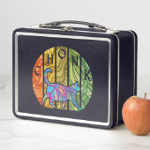 Psychedelic Cat - Trippy Feline Art Metall Brotdose (Beispiel)