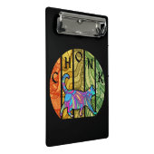 Psychedelic Cat - Trippy Feline Art Mini Klemmbrett (Schrägansicht)