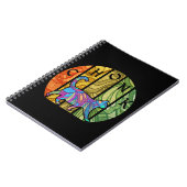 Psychedelic Cat - Trippy Feline Art Notizblock (Linke Seite)