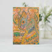 Psychedelic Cat von Louis Wain Dankeskarte (Stehend Vorderseite)