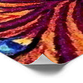 "Psychedelic Cat" von Louis Wain Poster (Ecke)