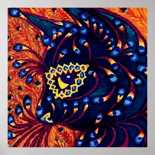 "Psychedelic Cat" von Louis Wain Poster (Vorne)