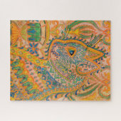 Psychedelic Cat von Louis Wain Puzzle (Horizontal)