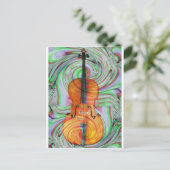 Psychedelic Cello Postkarte (Stehend Vorderseite)
