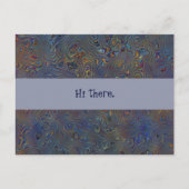 Psychedelic Chaos Abstrakt Postkarte (Vorderseite)