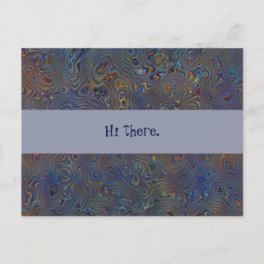 Psychedelic Chaos Abstrakt Postkarte (Vorderseite)