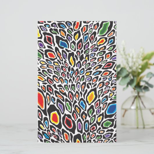 Psychedelic Cheetah Briefpapier (Stehend Vorderseite)