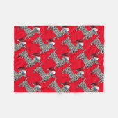 Psychedelic-Cheetah-Dackel-Santa Fleecedecke (Vorderseite (Horizontal))