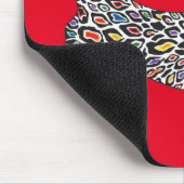 Psychedelic-Cheetah-Dackel-Santa Mousepad (Ecke)