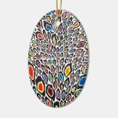 Psychedelic Cheetah Keramikornament (Links)