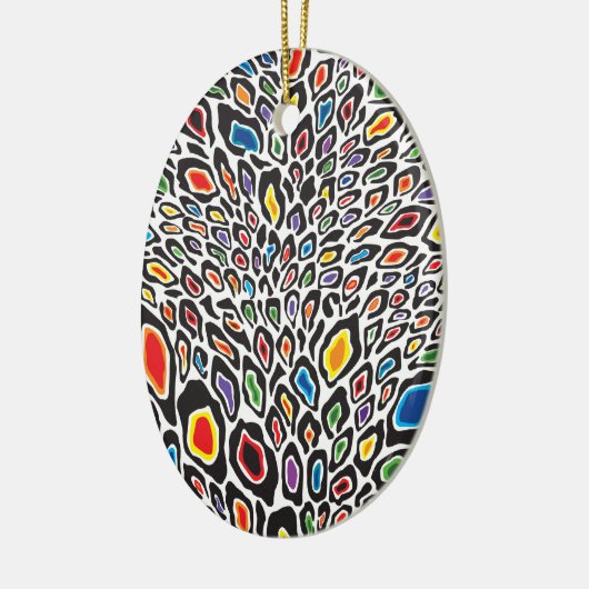 Psychedelic Cheetah Keramikornament (Links)