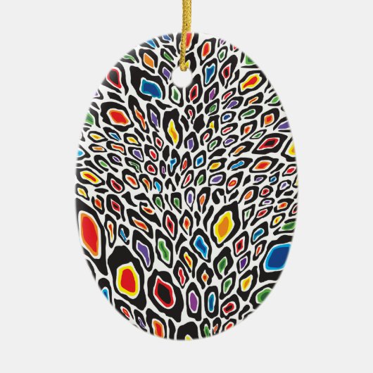 Psychedelic Cheetah Keramikornament (Vorne)