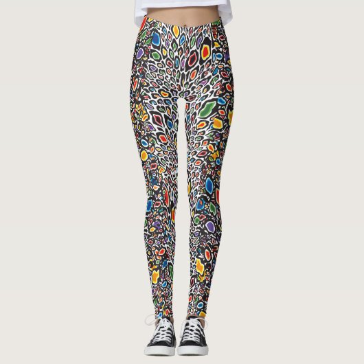 Psychedelic Cheetah Leggings (Vorderseite)