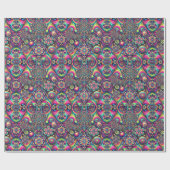 Psychedelic Christmas Wrapping Paper Geschenkpapier (Flach)