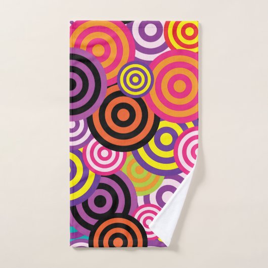 Psychedelic Circles Badehandtuch Set (Handtuch)
