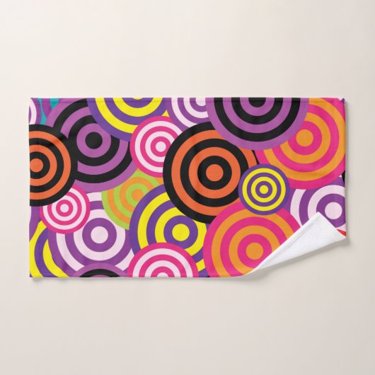 Psychedelic Circles Badehandtuch Set (Handtuch)