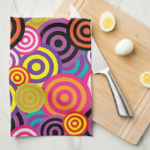 Psychedelic Circles Küchentuch (Viertel Falte)