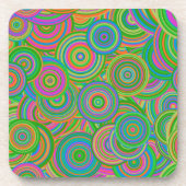 Psychedelic Circles Plastic Coaster Getränkeuntersetzer (Vorderseite)
