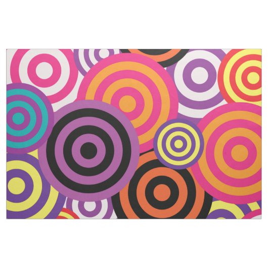 Psychedelic Circles Stoff (Fat Quarter (45,7 x 55,9 cm))