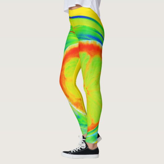 Psychedelic Citrus Bright farbenfroh Leggings (Links)