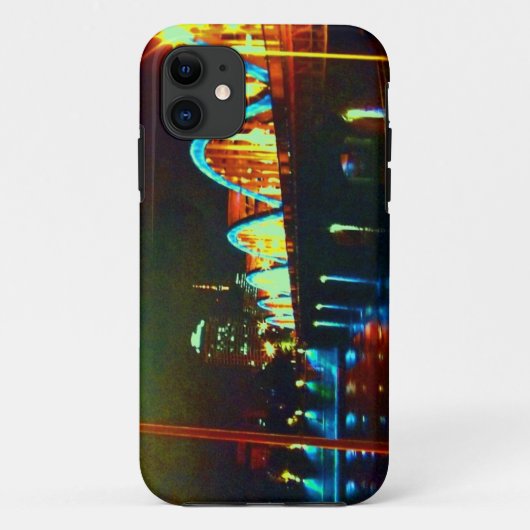 🌌 🌉 🌙 Psychedelic City Nightscape Fabulous Case-Mate iPhone Hülle (Rückseite)