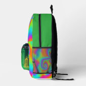 Psychedelic City Vibe Colorful Backpack Bedruckter Rucksack (Rechts)