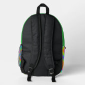 Psychedelic City Vibe Colorful Backpack Bedruckter Rucksack (Rückseite)