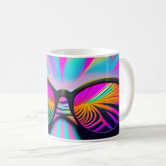 Psychedelic Coffee Tasse (VorderseiteRechts)