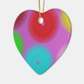 Psychedelic Color Pop Keramik Ornament (Links)