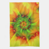 Psychedelic Colorful Modern Abstract Fractal Art Geschirrtuch (Vertikal)