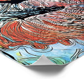 Psychedelic Colorful Westie Dog Art Portrait Poster (Ecke)