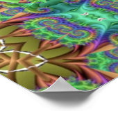 Psychedelic Colors Design 7 Poster (Ecke)