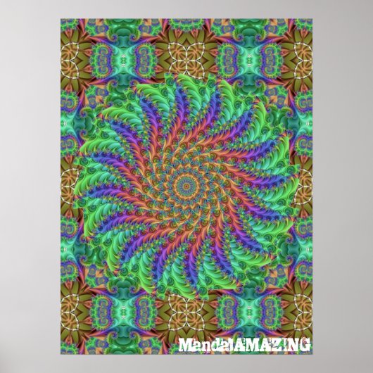 Psychedelic Colors Design 7 Poster (Vorne)