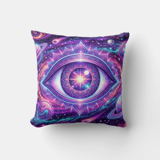 Psychedelic Cosmic Eye Design on Tees, Stickers, M Kissen