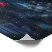 Psychedelic Cosmic Meringue Poster (Ecke)