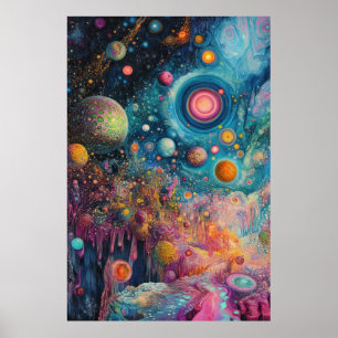Psychedelic Cosmic Meringue Poster