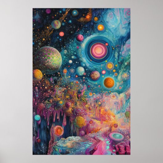 Psychedelic Cosmic Meringue Poster (Vorne)