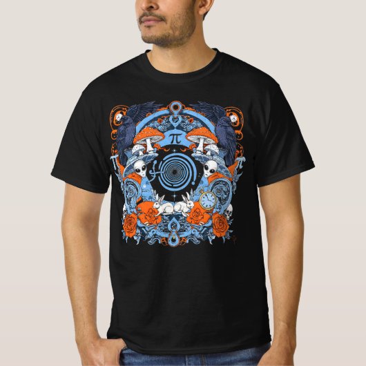 Psychedelic Cosmic Portal Alien Fantasyland T-Shirt (Vorderseite)