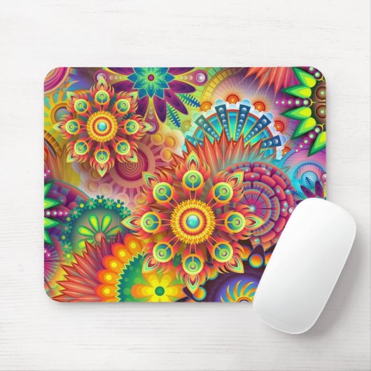 Psychedelic Customized Mousepad, Tie Dye Mousepad (Mit Mouse)
