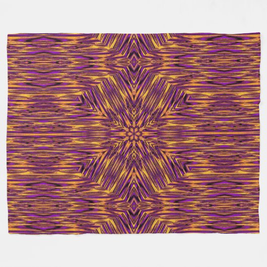 Psychedelic Daisy 1 Fleecedecke (Vorderseite (Horizontal))