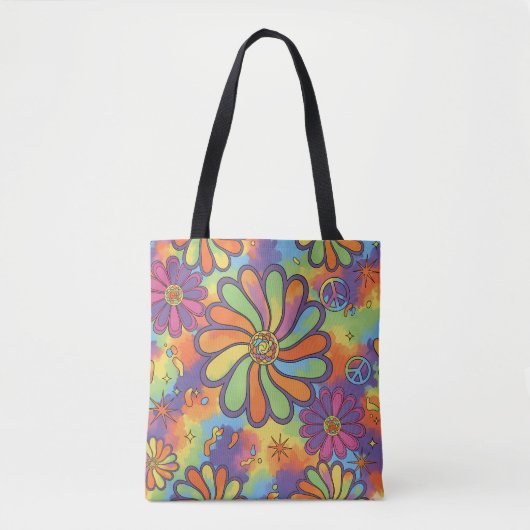 Psychedelic Daisy Daze Tasche (Vorderseite)