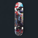 Psychedelic Deck für Skateboard<br><div class="desc">Machen Sie dieses psychedelische Deck für Skateboarder zu Ihrem eigenen,  indem Sie Ihren Text hinzufügen. Um auf erweiterte Bearbeitungstools zuzugreifen,  gehen Sie bitte zu "Personalisieren Sie diese Vorlage" und klicken Sie auf "Details",  scrollen Sie nach unten und drücken Sie den Link "Klicken Sie auf,  um die Vorlage anzupassen".</div>
