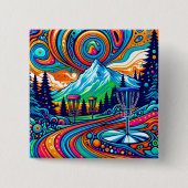 Psychedelic Disk Golf Course Button (Vorderseite)